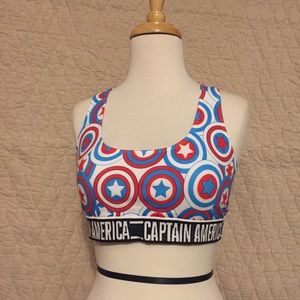 Marvel Captain America sports bra NWOT